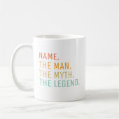 その男パーソナライズされたに神話を伝説と名付ける コーヒーマグカップ (左)