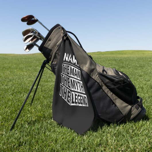 その男パーソナライズされたに神話を伝説と名付ける ゴルフタオル (グリーン)