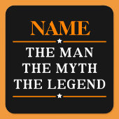 その男パーソナライズされたに神話を伝説と名付ける スクエアシール