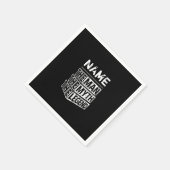 その男パーソナライズされたに神話を伝説と名付ける スタンダードカクテルナプキン (角)