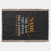 その男パーソナライズされたに神話を伝説と名付ける スローブランケット (正面)