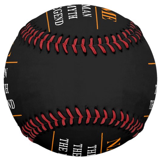 その男パーソナライズされたに神話を伝説と名付ける ソフトボール (裏面)