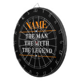 その男パーソナライズされたに神話を伝説と名付ける ダーツボード (正面右)