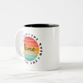 その男パーソナライズされたに神話を伝説と名付ける ツートーンマグカップ (正面左)