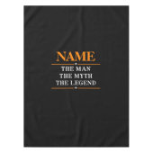 その男パーソナライズされたに神話を伝説と名付ける テーブルクロス (正面)