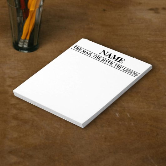 その男パーソナライズされたに神話を伝説と名付ける ノートパッド