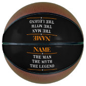 その男パーソナライズされたに神話を伝説と名付ける バスケットボール (正面)