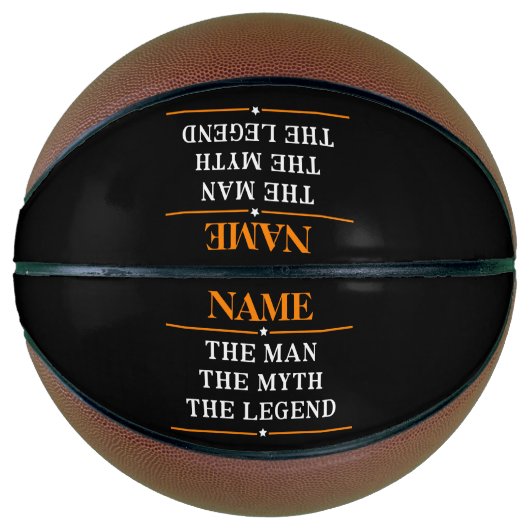 その男パーソナライズされたに神話を伝説と名付ける バスケットボール (正面)