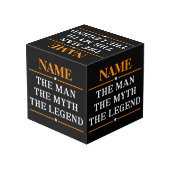その男パーソナライズされたに神話を伝説と名付ける フォトキューブ (裏面アングル)