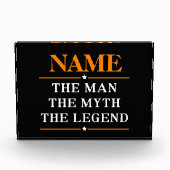 その男パーソナライズされたに神話を伝説と名付ける フォトブロック (正面)