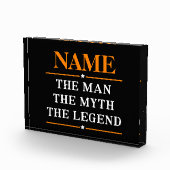 その男パーソナライズされたに神話を伝説と名付ける フォトブロック (右)