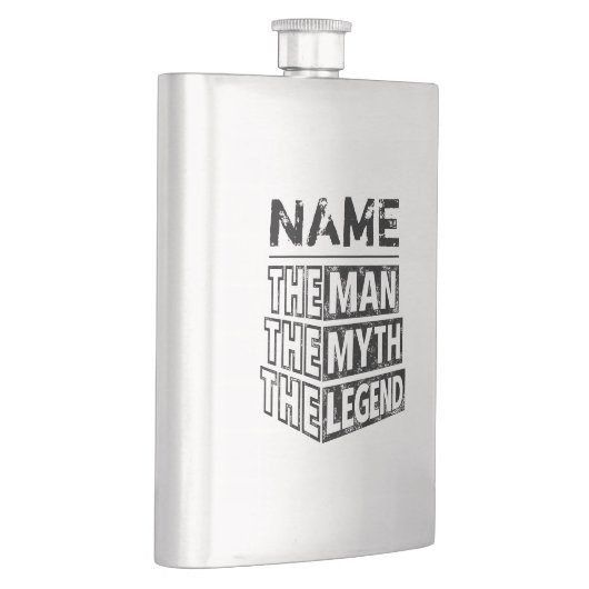 その男パーソナライズされたに神話を伝説と名付ける フラスク (右)