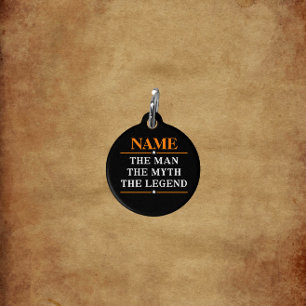 その男パーソナライズされたに神話を伝説と名付ける ペット　ネームタグ