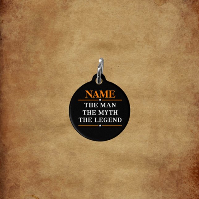 その男パーソナライズされたに神話を伝説と名付ける ペット　ネームタグ (クリエイターアップロード済み)