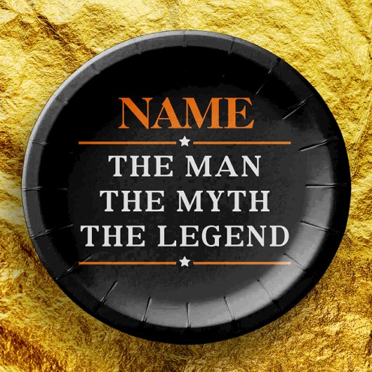 その男パーソナライズされたに神話を伝説と名付ける ペーパープレート