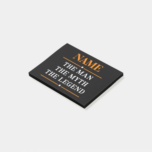 その男パーソナライズされたに神話を伝説と名付ける ポストイット (アングル)