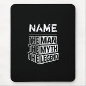 その男パーソナライズされたに神話を伝説と名付ける マウスパッド (正面)