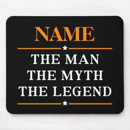その男パーソナライズされたに神話を伝説と名付ける マウスパッド (正面)