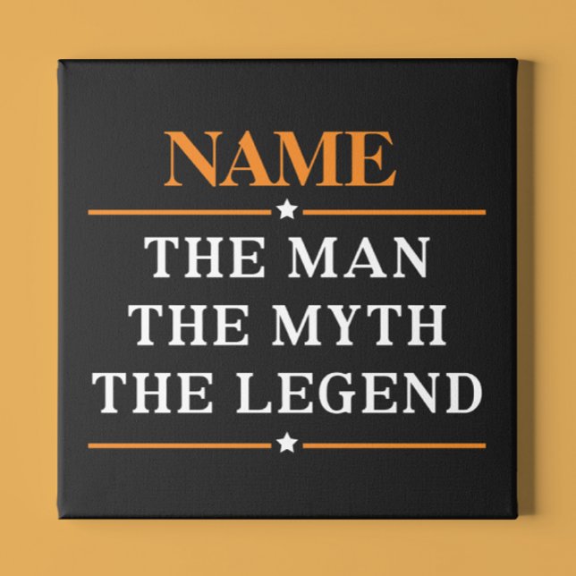 その男パーソナライズされたに神話を伝説と名付ける メタルプリント (クリエイターアップロード済み)