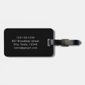 その男パーソナライズされたに神話を伝説と名付ける ラゲッジタグ (裏面横)