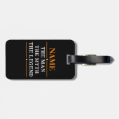 その男パーソナライズされたに神話を伝説と名付ける ラゲッジタグ (裏面横)