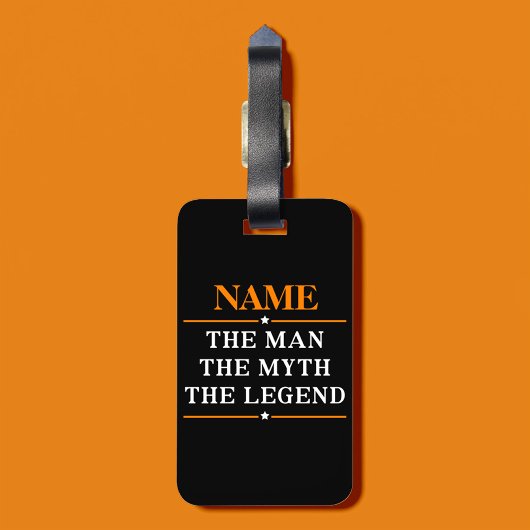 その男パーソナライズされたに神話を伝説と名付ける ラゲッジタグ