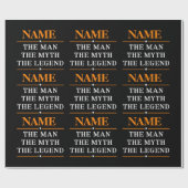 その男パーソナライズされたに神話を伝説と名付ける ラッピングペーパー (フラット)