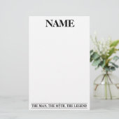 その男パーソナライズされたに神話を伝説と名付ける 便箋 (スタンド正面)