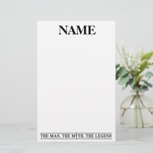 その男パーソナライズされたに神話を伝説と名付ける 便箋 (スタンド正面)