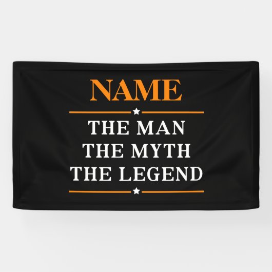 その男パーソナライズされたに神話を伝説と名付ける 横断幕 (横)