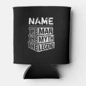 その男パーソナライズされたに神話を伝説と名付ける 缶クーラー (正面)