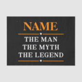 その男パーソナライズされたに神話を伝説と名付ける 薄葉紙 (正面)