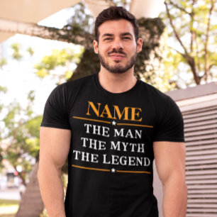 その男パーソナライズされたに神話を伝説と名付ける Tシャツ