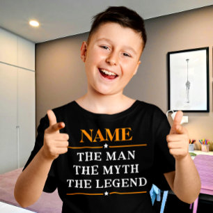 その男パーソナライズされたに神話を伝説と名付ける Tシャツ