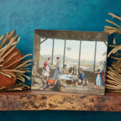 その画家のためにデルフィで開かれたディナー フォトプラーク (側面)