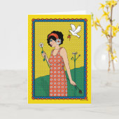 その瞬間に生きる_B_Greeting カード (黄色い花)