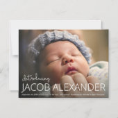 その瞬間を大切にする：磁カスタマイズ気男の赤ちゃん マグネット招待状 (正面)