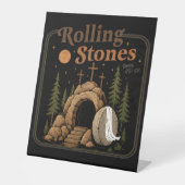 その石は彼が転が生遠くにきているイースターだった 台座サイン (正面)