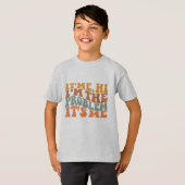 その私こんにちは私は問題その私グルービーレトロ Tシャツ (正面フル)