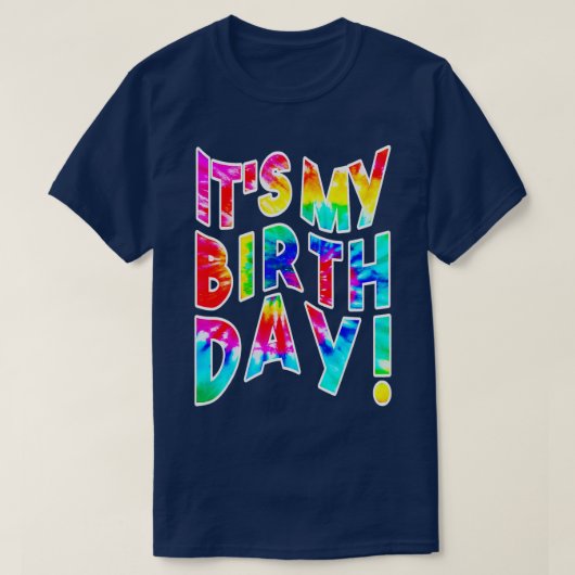 その私の誕生日のための女性ガールズレトロイダイ Tシャツ (デザイン正面)