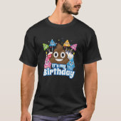 その私の誕生日ウンチ絵文字おかしいシャツ Tシャツ (正面)