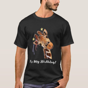 その私の誕生日グッドタイムキリンパーティー動物 Tシャツ