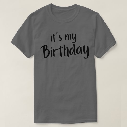 その私の誕生日ハッピーバースデー Tシャツ (デザイン正面)