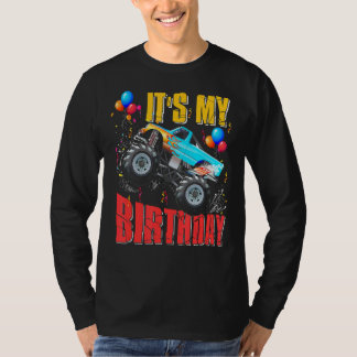 その私の誕生日ボーイズのモンスタートラックカーマッチングF Tシャツ