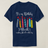 その私の誕生日月のギフトを受け取る月の全ヶ月 Tシャツ (デザイン正面)