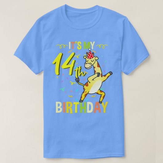その私の14誕生日ダビングキリン Tシャツ (デザイン正面)
