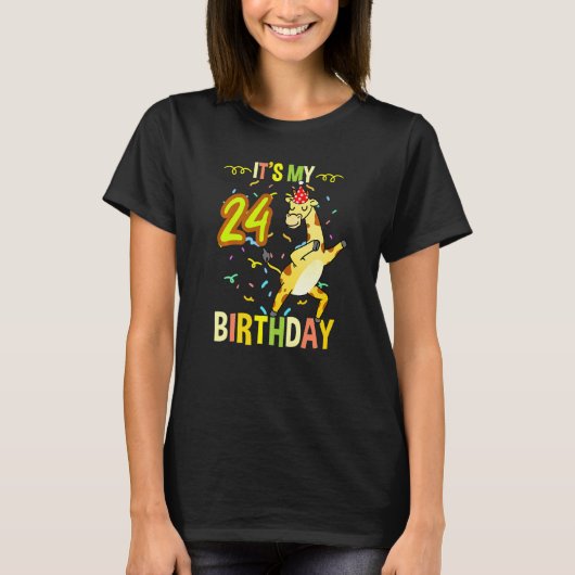 その私の24誕生日ダビングキリン Tシャツ (正面)