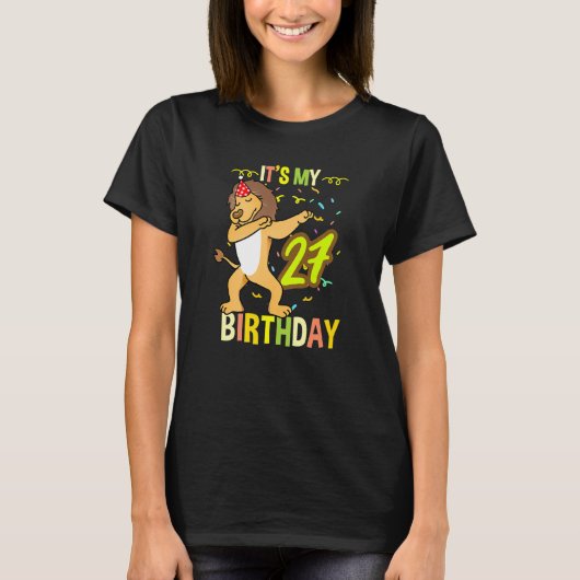 その私の27誕生日ダビングライオン Tシャツ (正面)