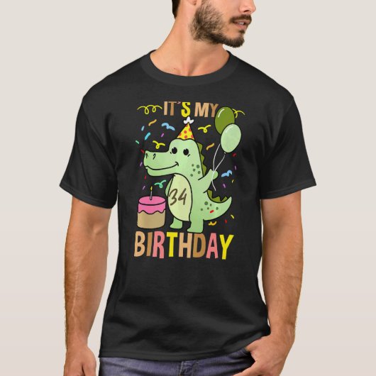 その私の34番目の誕生日ワニ・アリゲーター Tシャツ (正面)