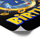 その私の4歳の誕生日の男の子の家族のマッチングパーティーファン ポスター (角)